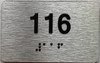 BRAILLE APARTMENT NUMBER 116 SIGN