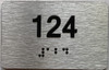 BRAILLE APARTMENT NUMBER 124 SIGN