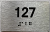 BRAILLE APARTMENT NUMBER 127 SIGN