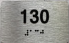 BRAILLE APARTMENT NUMBER 130 SIGN