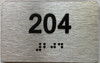 TACTILE HOTEL APARTMENT NUMBER 204 SIGN