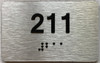 BRAILLE APARTMENT NUMBER 211 SIGN
