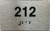 TACTILE HOTEL APARTMENT NUMBER 212 SIGN