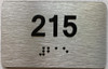 TACTILE HOTEL APARTMENT NUMBER 215 SIGN