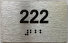 TACTILE HOTEL APARTMENT NUMBER 222 SIGN