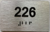 TACTILE HOTEL APARTMENT NUMBER 226 SIGN