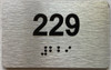 TACTILE HOTEL APARTMENT NUMBER 229 SIGN