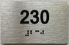BRAILLE APARTMENT NUMBER 230 SIGN
