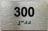 BRAILLE APARTMENT NUMBER 300 SIGN