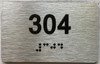 BRAILLE APARTMENT NUMBER 304 SIGN