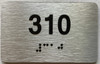BRAILLE APARTMENT NUMBER 310 SIGN BRAILLE APARTMENT NUMBER 310 SIGN