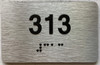 TACTILE HOTEL APARTMENT NUMBER 313 SIGN TACTILE HOTEL APARTMENT NUMBER 313 SIGN