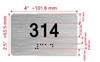 HOTEL APARTMENT NUMBER 314 SIGN