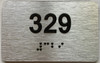 BRAILLE APARTMENT NUMBER 329 SIGN