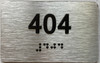 TACTILE HOTEL APARTMENT NUMBER 404 SIGN