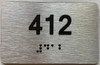 TACTILE HOTEL APARTMENT NUMBER 412 SIGN
