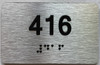 BRAILLE APARTMENT NUMBER 416 SIGN