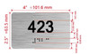 HOTEL DIRECTIONAL SIGN APARTMENT NUMBER 423