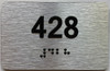 BRAILLE APARTMENT NUMBER 428 SIGN