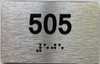 TACTILE HOTEL APARTMENT NUMBER 505 SIGN