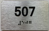 TACTILE HOTEL APARTMENT NUMBER 507 SIGN