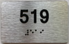 TACTILE HOTEL APARTMENT NUMBER 519 SIGN