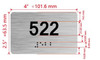 BRAILLE APARTMENT NUMBER 522 SIGN