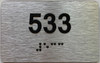 BRAILLE APARTMENT NUMBER 533 SIGN