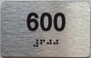 TACTILE HOTEL APARTMENT NUMBER 600 SIGN