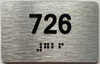 BRAILLE APARTMENT NUMBER 726 SIGN