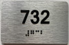 BRAILLE APARTMENT NUMBER 732 SIGN