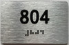 BRAILLE APARTMENT NUMBER 804 SIGN