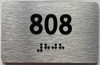 TACTILE HOTEL APARTMENT NUMBER 808 SIGN