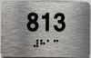 BRAILLE APARTMENT NUMBER 813 SIGN