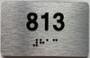 TACTILE HOTEL APARTMENT NUMBER 813 SIGN