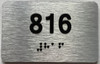 BRAILLE APARTMENT NUMBER 816 SIGN