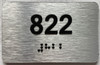 ADA APARTMENT NUMBER 822 SIGN