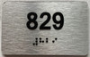 BRAILLE APARTMENT NUMBER 829 SIGN