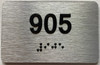 BRAILLE APARTMENT NUMBER 905 SIGN