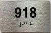 BRAILLE APARTMENT NUMBER 918 SIGN