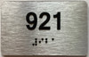 BRAILLE APARTMENT NUMBER 921 SIGN