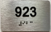BRAILLE APARTMENT NUMBER 923 SIGN