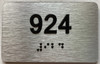 TACTILE HOTEL APARTMENT NUMBER 924 SIGN