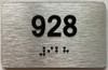 TACTILE HOTEL APARTMENT NUMBER 928 SIGN
