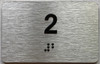 TACTILE HOTEL APARTMENT NUMBER 2 SIGN TACTILE HOTEL APARTMENT NUMBER 2 SIGN