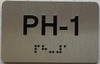 BRAILLE APARTMENT NUMBER PH-1 SIGN