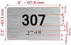 Sign Apartment number  - Unit number  / Suite number  comes with Raised letters & Grade 2 Braille - Includes Red Adhesive pad for Easy Installation - The park Ave Line (Apt 307)