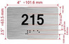 Sign Apartment number  - Unit number  / Suite number  comes with Raised letters & Grade 2 Braille - Includes Red Adhesive pad for Easy Installation - The park Ave Line (Apt 215)
