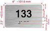 Sign Apartment number  - Unit number  / Suite number  comes with Raised letters & Grade 2 Braille - Includes Red Adhesive pad for Easy Installation - The park Ave Line (Apt 133)