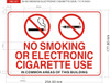 NO SMOKING OR ELECTRONIC CIGARETTE USE IN COMMON AREA  Signage